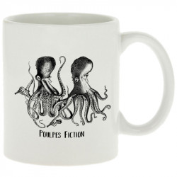 Mug blanc Poulpes Fiction (Gondrax,Les Bébêtes,Animaux,Films/Séries)