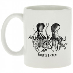 Mug blanc Poulpes Fiction (Gondrax,Les Bébêtes,Animaux,Films/Séries)