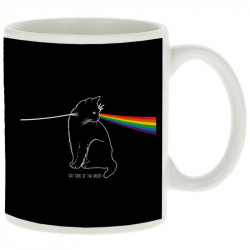 Mug blanc Cat Side of the Moon (Gondrax,Animaux,Humour,Chats)