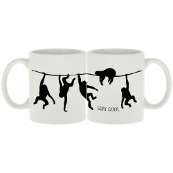 Mug blanc Stay Cool (Gondrax,Animaux,Stay,Paresse)