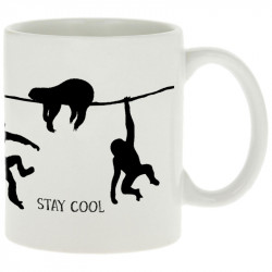 Mug blanc Stay Cool (Gondrax,Animaux,Stay,Paresse)