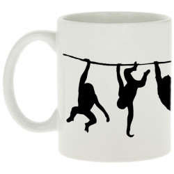 Mug blanc Stay Cool (Gondrax,Animaux,Stay,Paresse)