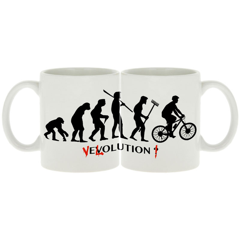 Mug blanc Vélolution (Gondrax,Vélo,Evolution)