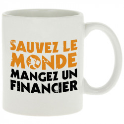 Mug blanc Sauvez le monde (Ted Boundy,Slogans engagés,Humour)