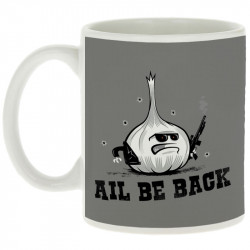 Mug blanc Ail Be Back (Ted Boundy,Fruits & Légumes,Humour)