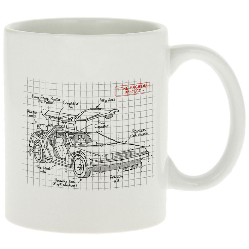 Mug blanc Dolorean Plan (Le Duc,Films/Séries)