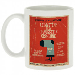 Mug blanc Le mystère de la chaussette (Alex Kidd,Humour)