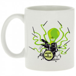 Mug blanc Poulpy Drum (Animaux,Humour,Ted Boundy)