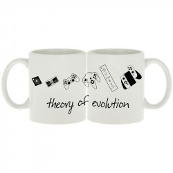 Mug blanc Theory of Evolution (Trabe,Jeux Vidéo / Geek,Révolution,Evolution)