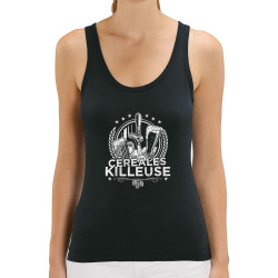 Débardeur femme coton bio noir Céréales Killeuse 2 (Gondrax,Alcool,Humour)