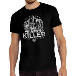 Tee-shirt homme noir Céréales Killer 2 (Gondrax,Alcool,Humour)