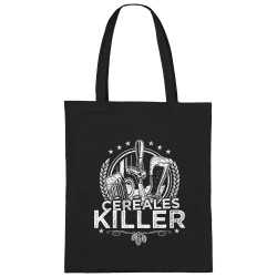 Sac shopping en toile noir Céréales Killer 2 (Gondrax,Alcool,Humour)