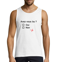 Débardeur homme blanc Avez-vous bu ? (Le Duc,Alcool,Humour,Enfer)