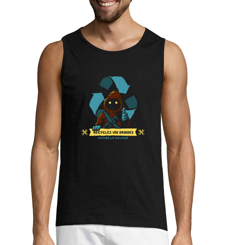 Débardeur homme noir Recyclez vos droides (Le Duc,Films/Séries,Star Wars)