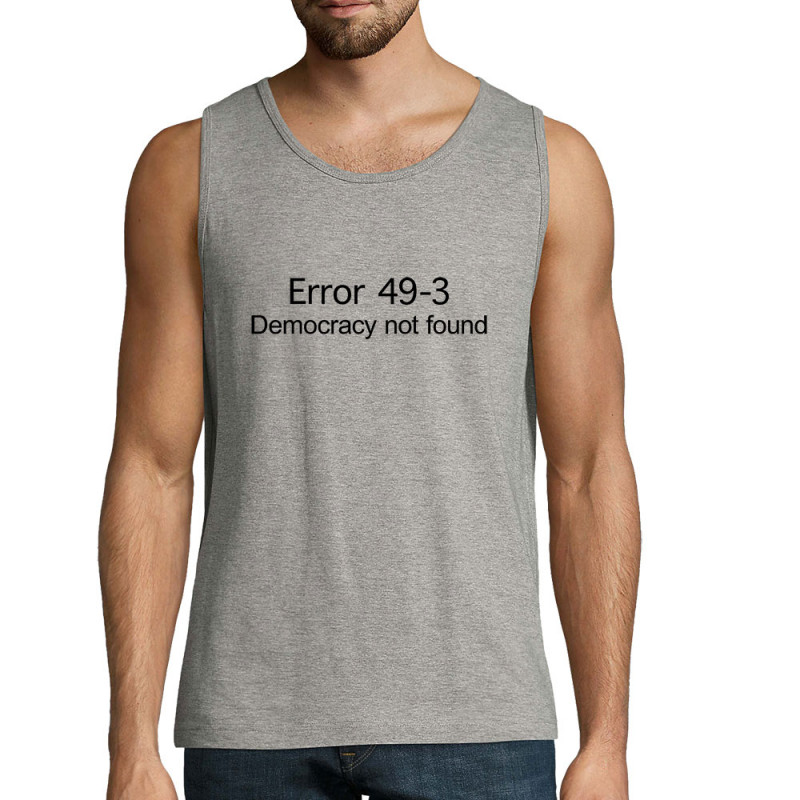 Débardeur homme gris chiné Error 49-3 (Gondrax,Slogans engagés)