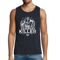 Débardeur homme bleu marine Céréales Killer 2 (Gondrax,Alcool,Humour)