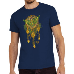 Tee-shirt homme bleu marine Weird Dreams (Bad River,Animaux,Ethnique)