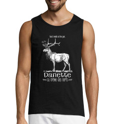 Débardeur homme noir La crème des cerfs (Gondrax,Les Bébêtes,Animaux)