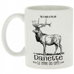 Mug blanc La crème des cerfs (Gondrax,Les Bébêtes,Animaux)