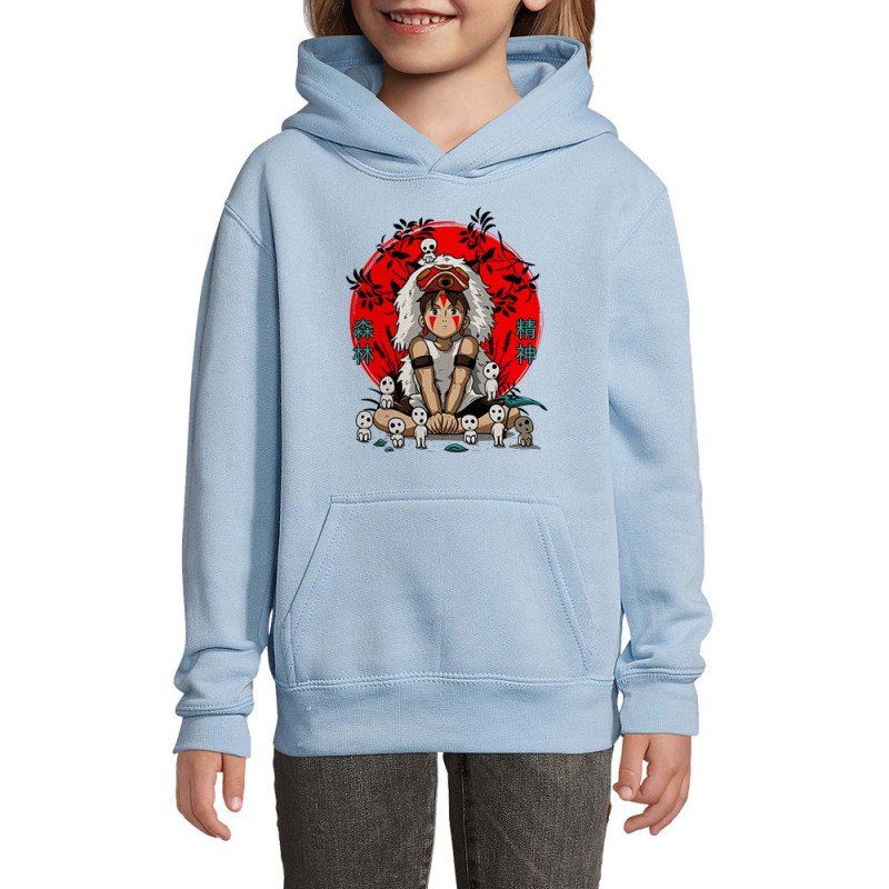 Sweat enfant à capuche bleu ciel Forest Spirits (Le Duc,Films/Séries,Manga Kawaï japan)