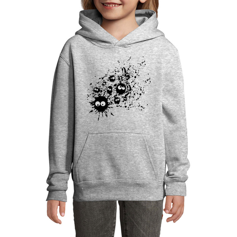 Sweat enfant à capuche gris chiné Les Taches (Fourre-tout,Humour)
