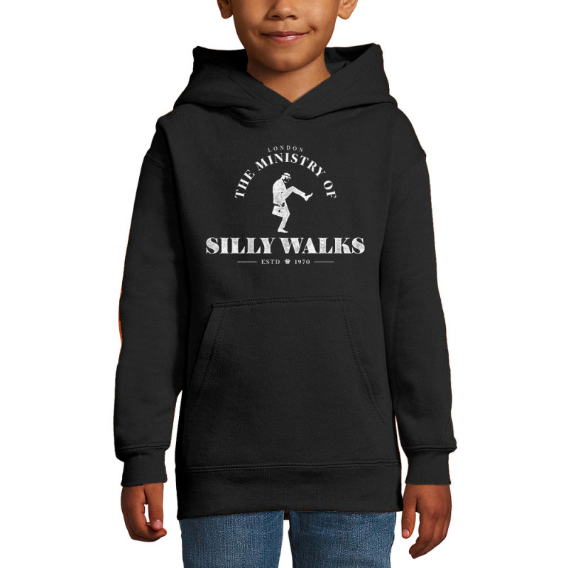 Sweat enfant à capuche noir Silly Walks (Alex Kidd,Films/Séries)