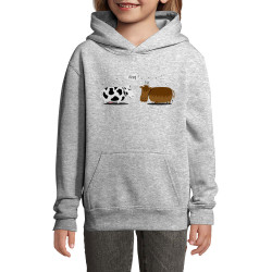 Sweat enfant à capuche gris chiné Viking (Gondrax,Animaux,Humour)