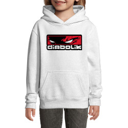 Sweat enfant à capuche blanc Diabolik - Heros (Diabolik)
