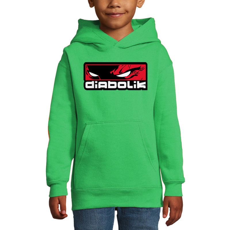 Sweat enfant à capuche vert prairie Diabolik - Heros (Diabolik)