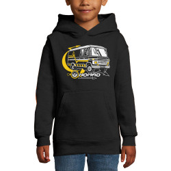 Sweat enfant à capuche noir Nomad (E Cone,teufeur)