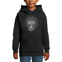 Sweat enfant à capuche noir Ohm Pagan (Gondrax,Ethnique)