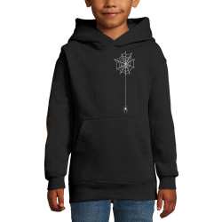 Sweat enfant à capuche noir Toile & araignée (Gondrax,Zombies,Animaux)