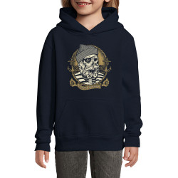 Sweat enfant à capuche bleu marine Santa Muerte - Dead Fisherman (Simon,Santa Muerte,Têtes de morts)