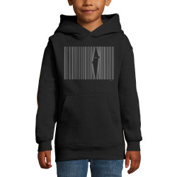 Sweat enfant à capuche noir Exit (Gondrax,Slogans engagés)