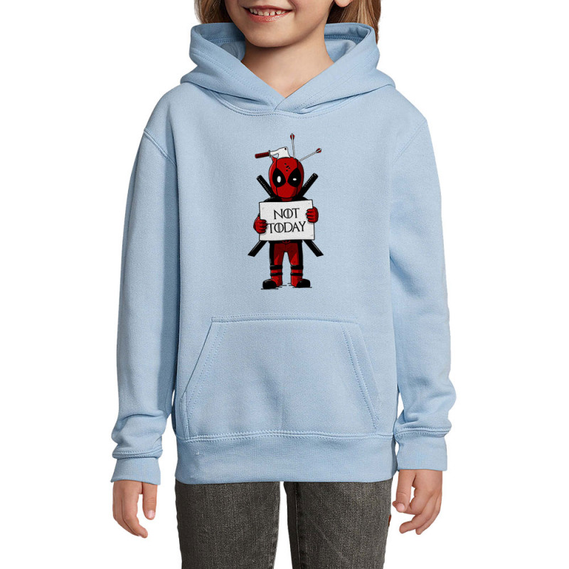 Sweat enfant à capuche bleu ciel Deadpool - Not Today (Le Duc,Films/Séries)