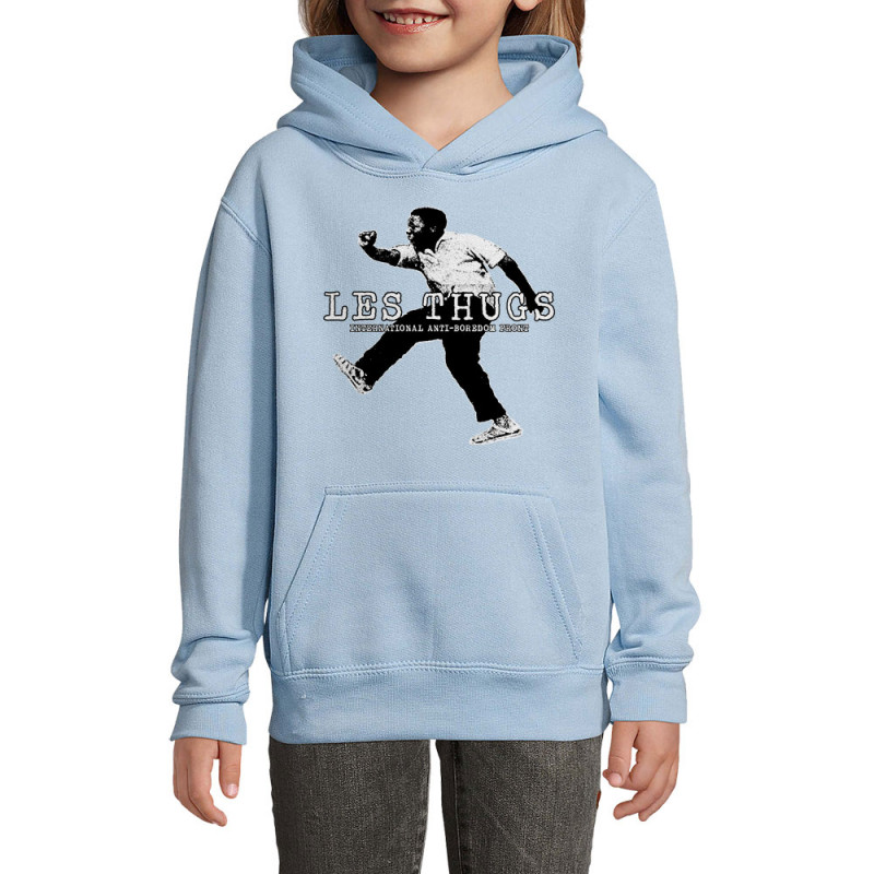 Sweat enfant à capuche bleu ciel Les Thugs - Anti Boredom Front (Les Thugs)