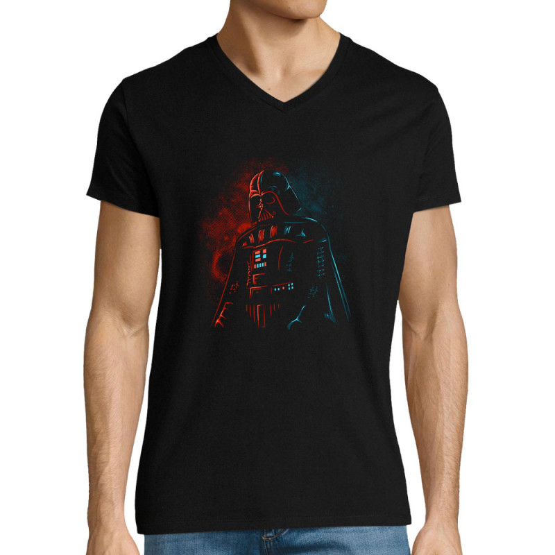 T-shirt homme col V noir Dark Vador (Le Duc,Films/Séries,Star Wars)