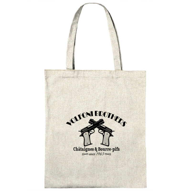 Sac shopping en toile naturel Volfoni Brothers (Andy,Films/Séries,Les Tontons Flingueurs)