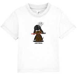 T-shirt bébé blanc Dark Medor (Gondrax,Animaux,Humour,Films/Séries,Star Wars)