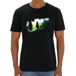 T-shirt homme coton bio noir Adventure Link (Zewa,Jeux Vidéo / Geek)