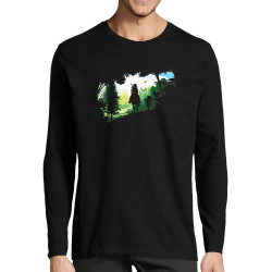 T-shirt homme manches longues noir Adventure Link (Zewa,Jeux Vidéo / Geek)