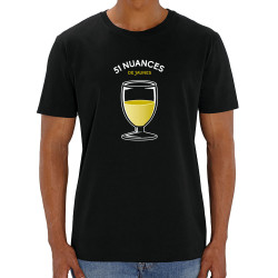 T-shirt homme coton bio noir 51 nuances de jaunes (Le Duc,Alcool)