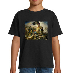 T-shirt enfant noir Viva la revolution (Gondrax,Humour,Slogans engagés)