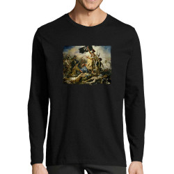 T-shirt homme manches longues noir Viva la revolution (Gondrax,Humour,Slogans engagés)