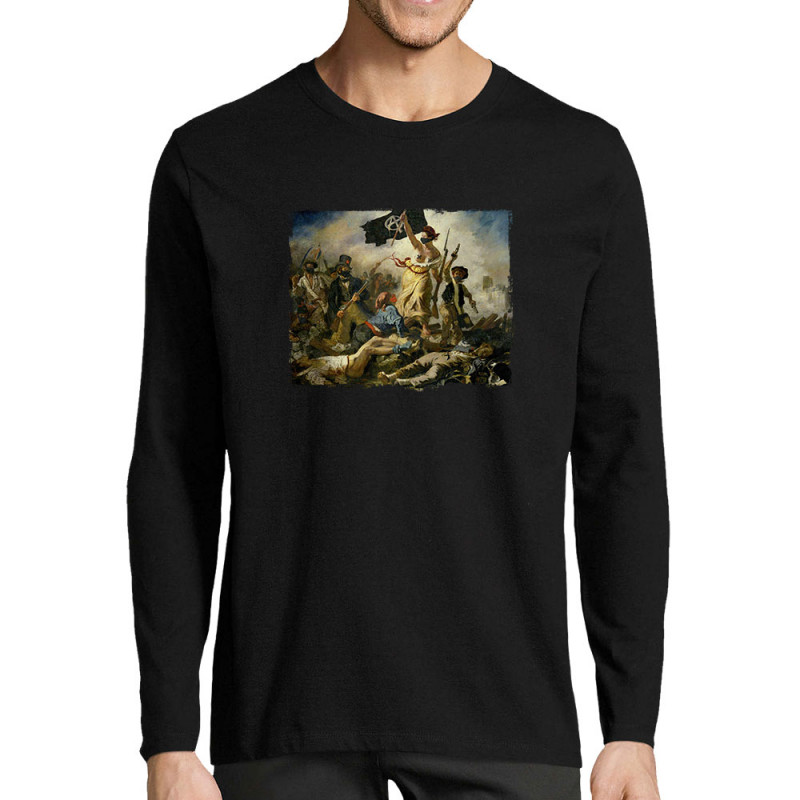 T-shirt homme manches longues noir Viva la revolution (Gondrax,Humour,Slogans engagés)