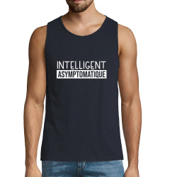 Débardeur homme bleu marine Intelligent Asymptomatique (Gondrax,Humour,Slogans Débiles)