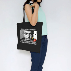 Sac shopping en toile noir Il dort le gros con (Films/Séries,Les Tontons Flingueurs)