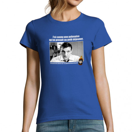 T-shirt femme bleu royal Une polonaise (Films/Séries,Les Tontons Flingueurs)