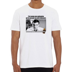 T-shirt homme coton bio blanc Une polonaise (Films/Séries,Les Tontons Flingueurs)