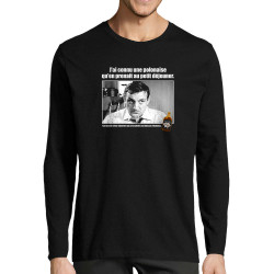 T-shirt homme manches longues noir Une polonaise (Films/Séries,Les Tontons Flingueurs)